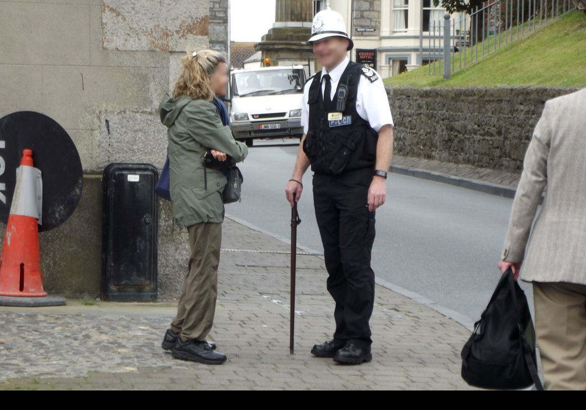 American tourist meets Isle of Man "bobby".