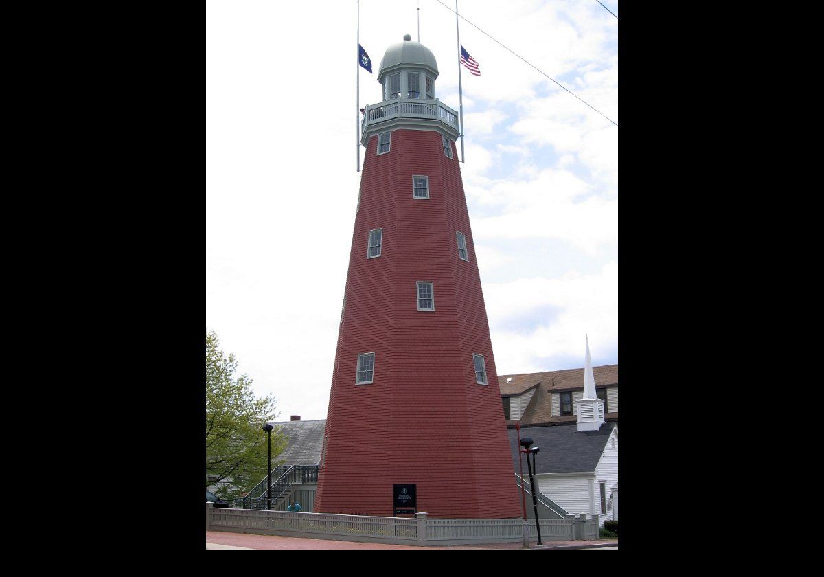Built in 1807, the Portland Observatory is the only maritime signal tower left in the United States.  It is 26 meters (86 feet) tall and sits 68 meters (222 feet) above sea level.  It ceased operation in 1923, and is now open to the public for guided tours.  Click the picture to see more information about the observatory.