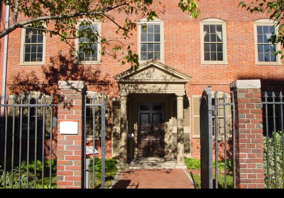 The Longfellow house was built between in 1785 and 1986 for Peleg Wadsworth as a two story brick building.