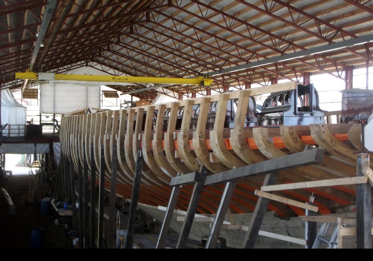 Built in Brooklyn, NY, it is being restored at the International Yacht Restoration School here in Newport.