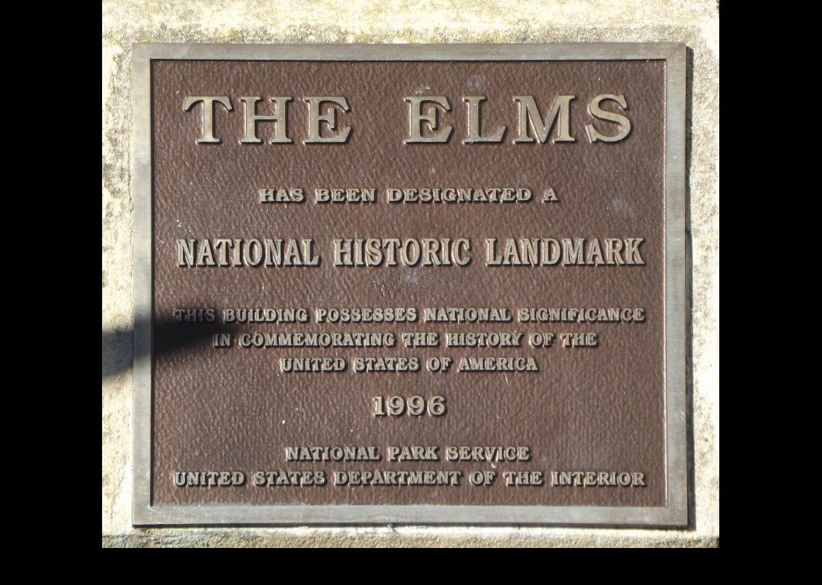 The Elms, completed in 1901, was built for Edward Julius Berwind. It was a fairly faithful copy of the Château d'Asnières in Asnières-sur-Seine in France. It cost approximately 1.5 million dollars to build. It was one of the first houses in the US to be converted to electricity. The 18th century French styled grounds are considered to be among the best in Newport, and include a sunken garden. 