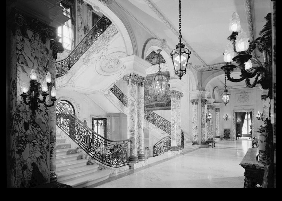 The main staircase taken by Jack Boucher for the National Park Service in 1969. 