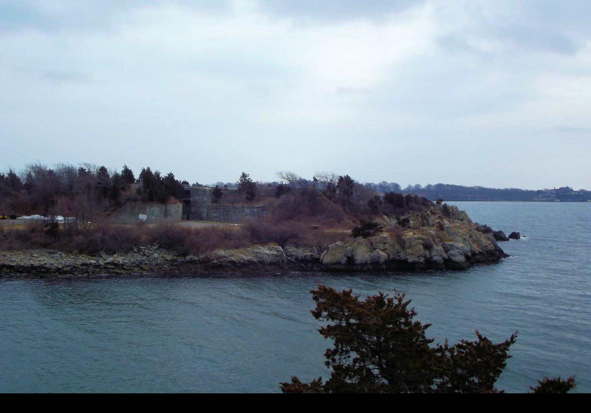 Looking back towards Fort Wetherill from around the inlet.
