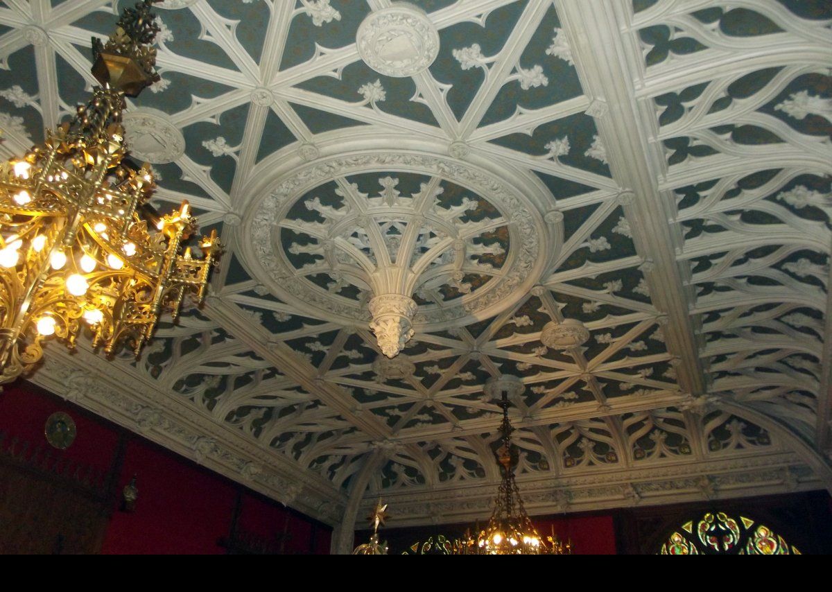 A detail of the elaborate ceiling.