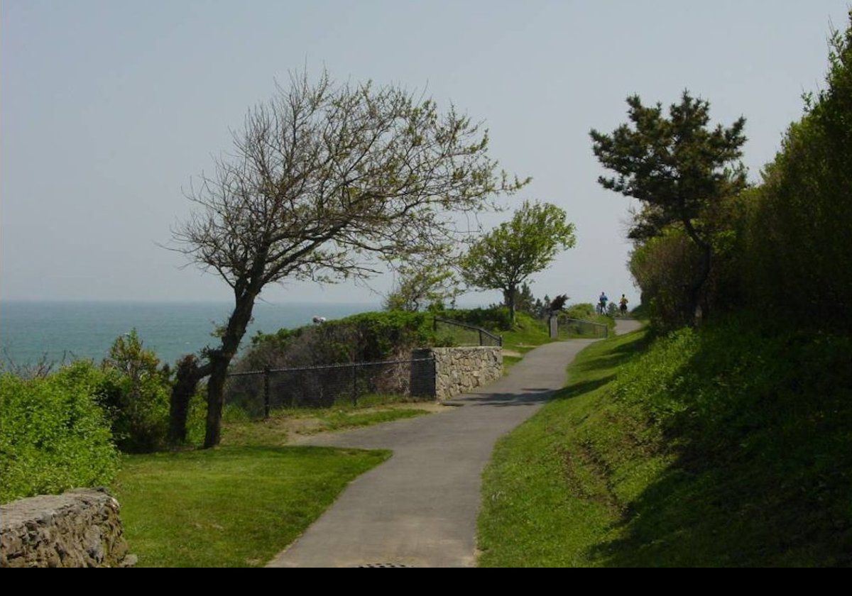 In 2004, on our very first trip to Newport, we took the cliff walk. It started off as an easy stroll............
