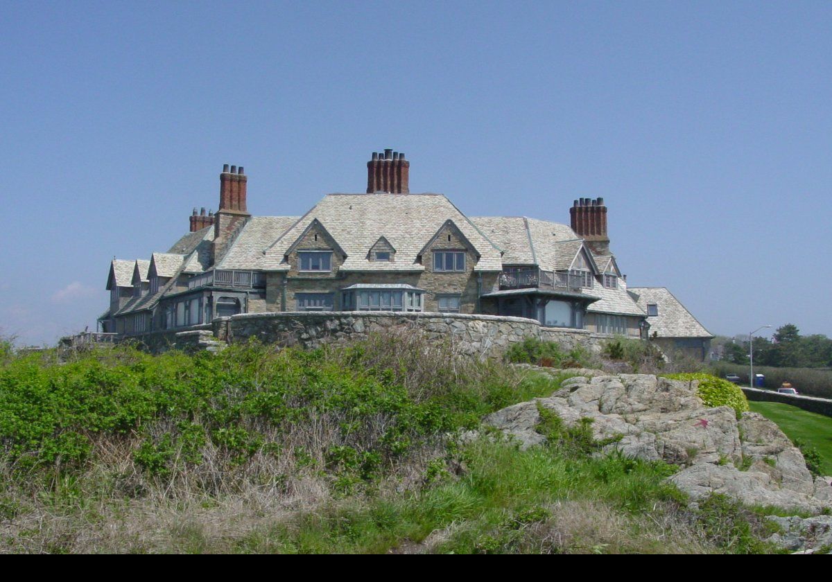 This, and the next four pictures, depict some privately owned homes seen from the cliff walk.  