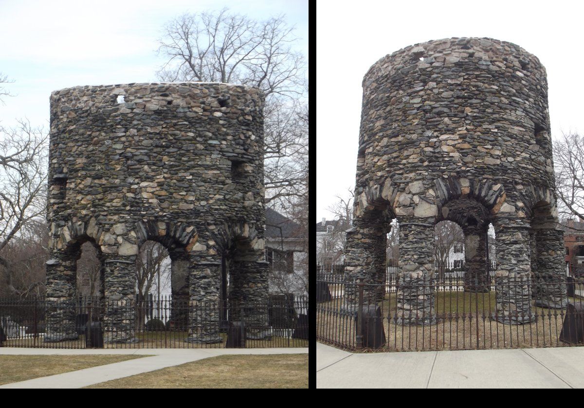 Most people accept that it was probably a 17th century mill. Some people are convinced that it was built by the Vikings or as a Chinese lighthouse or observatory or even that it was built by Scottish Templars!