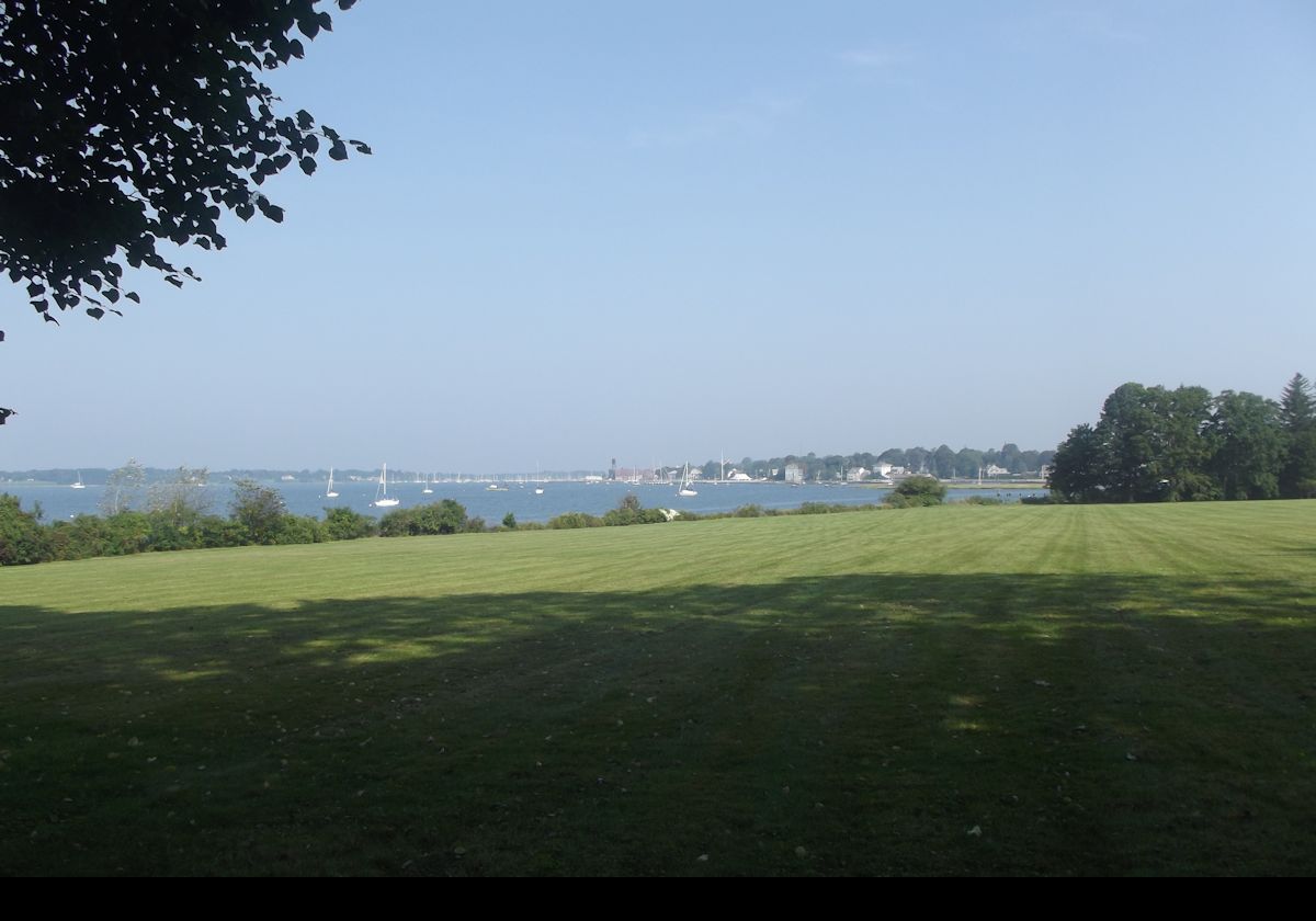 Looking out over the Great Lawn to the water.