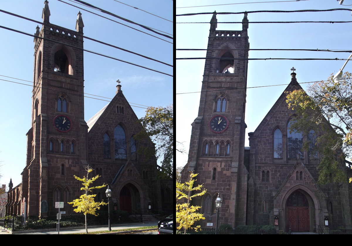 Built in 1861, this is St. Michael’s Episcopal Church at 375 Hope Street. It is the 4th church built on here, the first having been burned down by the British in 1778. The clock dates to 1871, and the present spire replaced the original after the Gale in 1891.