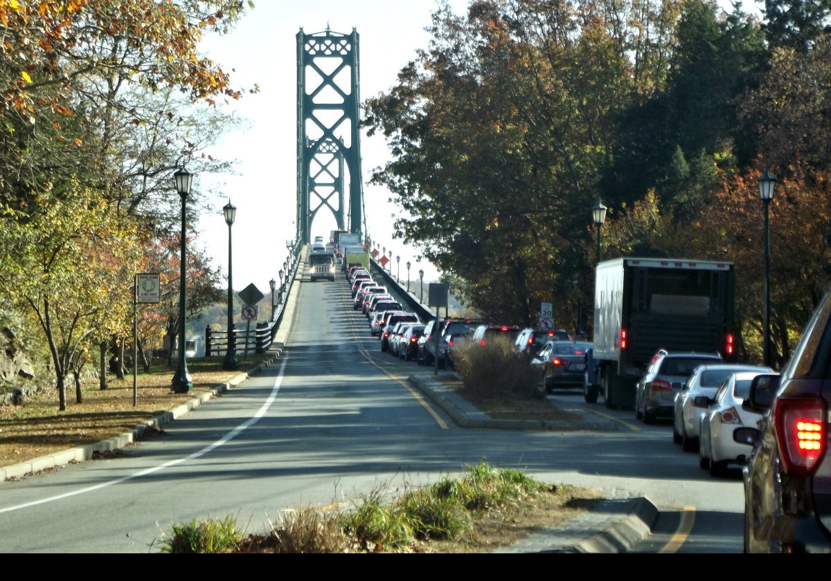 Heading back from Bristol to Newport, we encountered a bit of a traffic hold-up on the Mount Hope Bridge.