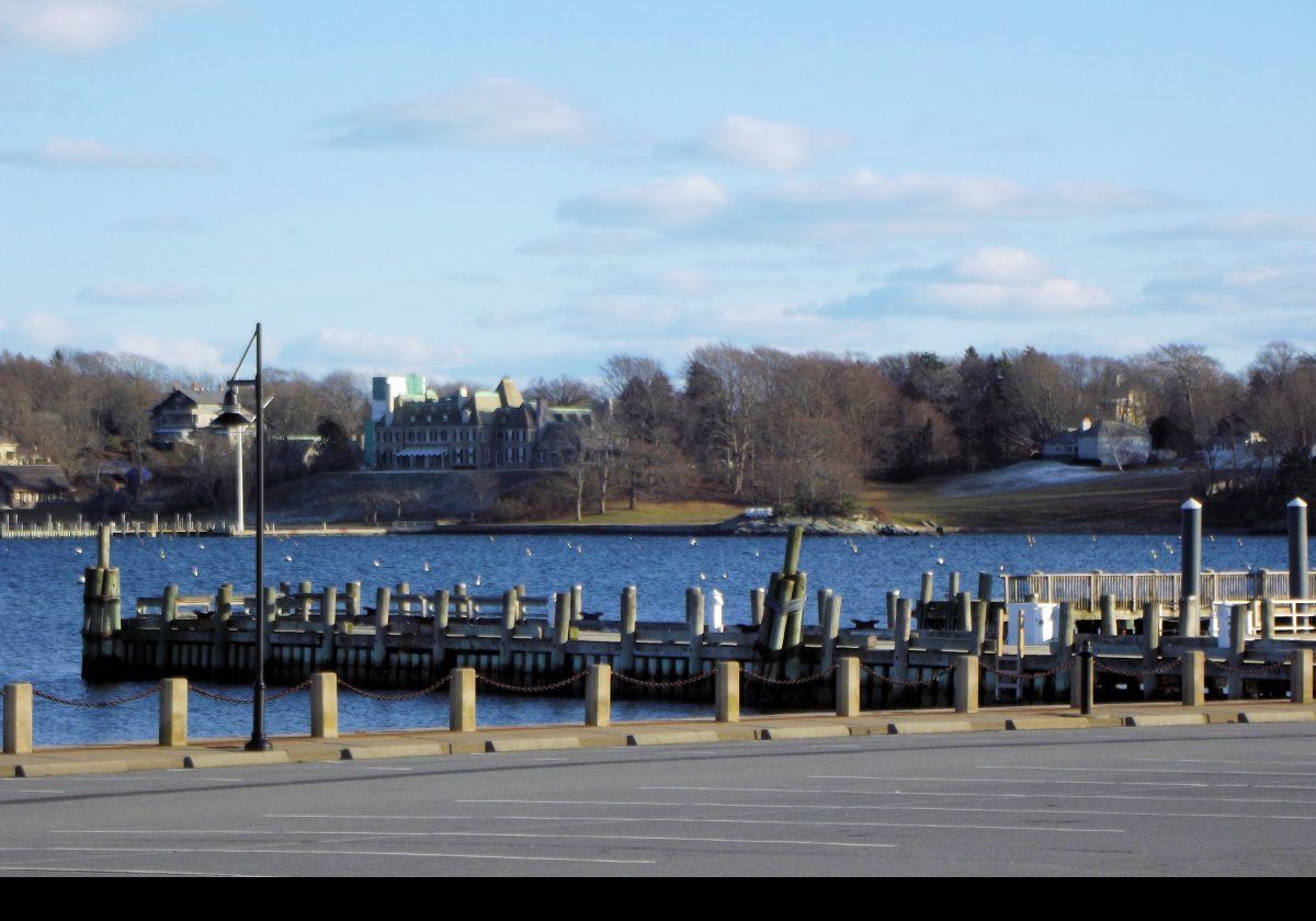 Looking across Brenton Cove & Newport Harbor from Fort Adams Drive.