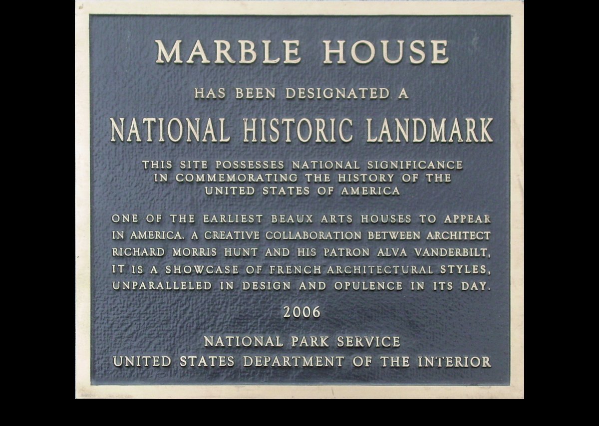 This is the Marble House, completed in 1892 for William Vanderbilt, the grandson of Commodore Cornelius Vanderbilt. It was designed by the architect Richard Morris Hunt, who was the first American architect to have studies at the Ecole des Beaux-Arts (from 1846 to 1855). At that time, It cost $11 million to build, equivalent to nearly $250 million today, and two thirds of the cost was for nearly 500,000 cubic feet of marble. I have read many times that it was inspired by the Petit Trianon at Versailles, but I do not see much resemblance between the two.