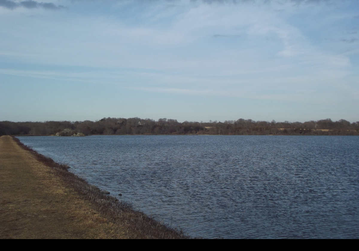 Looking across the lake.