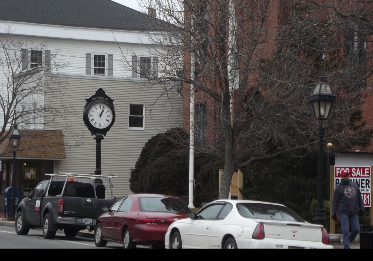 The Town Hall has a splendid clock.  