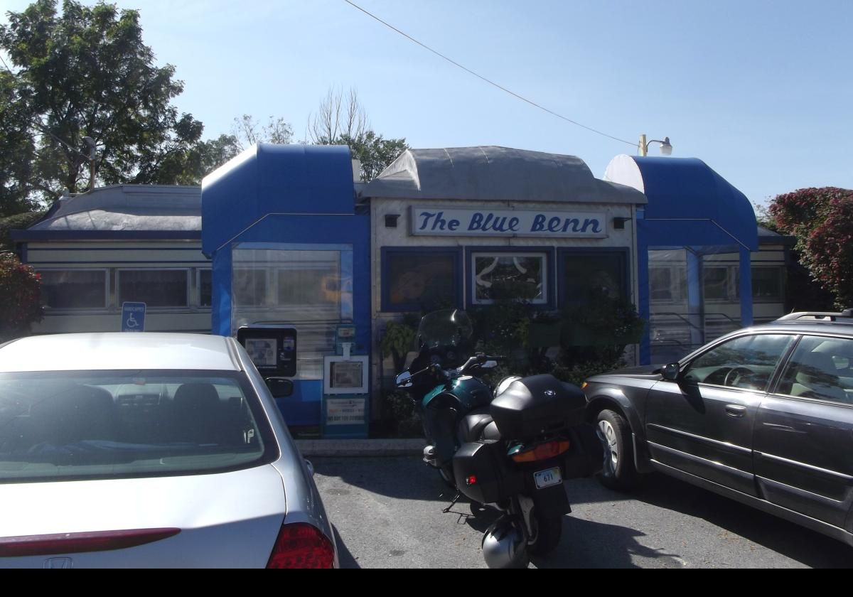 The Blue Benn Diner was made by the Paterson Vehicle Company, or Silk City design as it was also known, in Paterson, NJ in the 1940s. 
It was shipped to its present site in Bennington in 1948 and never moved.