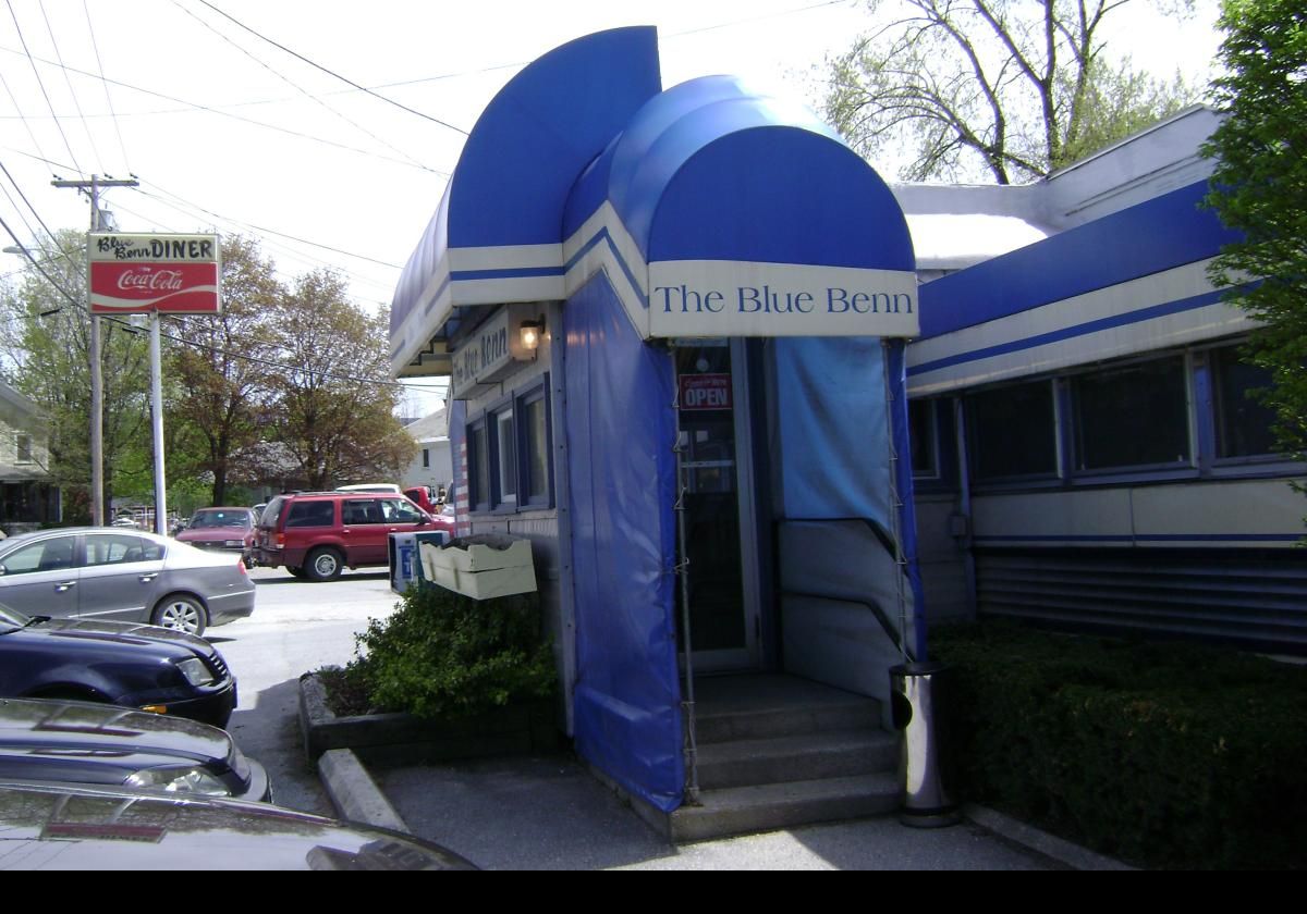 The interior is finished in classic aqua-blue and black with plenty of chrome, and the booths have small, individual juke boxes; two songs for a quarter. The current owners bought the place in 1973, and do a roaring trade. Luckily, we went when it was not too crowded as the line often stretches out to the street. Great food, good prices and great service.