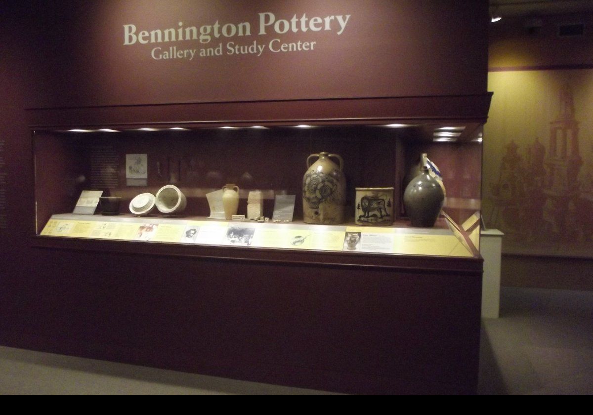 Pottery has been made in Bennington since Captain John Norton started production of basic pottery in 1785. Production flourished with more elaborate naturalistic designs. The company ceased manufacturing in 1894. The tradition of Bennington Pottery continues to this day.