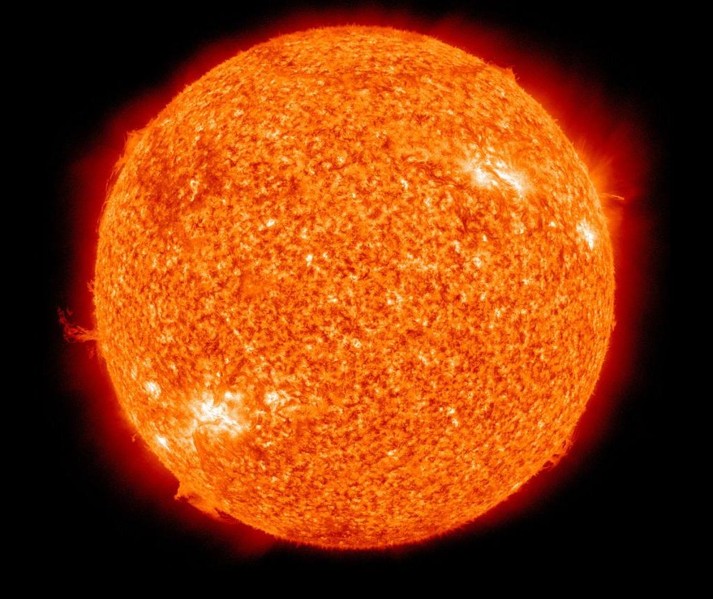 Photographed by NASA's SDO satellite (Solar Dynamics Observatory). This is a false color image of the sun in the extreme ultraviolet region of the spectrum.      Credit: NASA