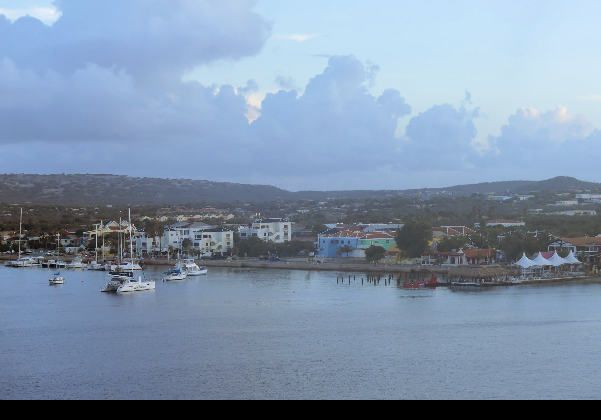 Approaching the cruise terminal in Kralendijk, the capital of Bonaire.