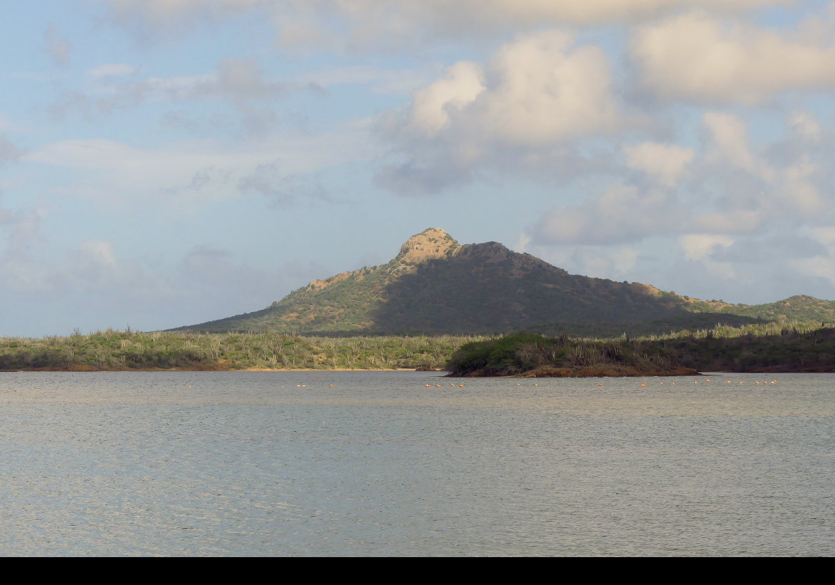 Arriving at Goto Lake at the northern end of Bonaire.  