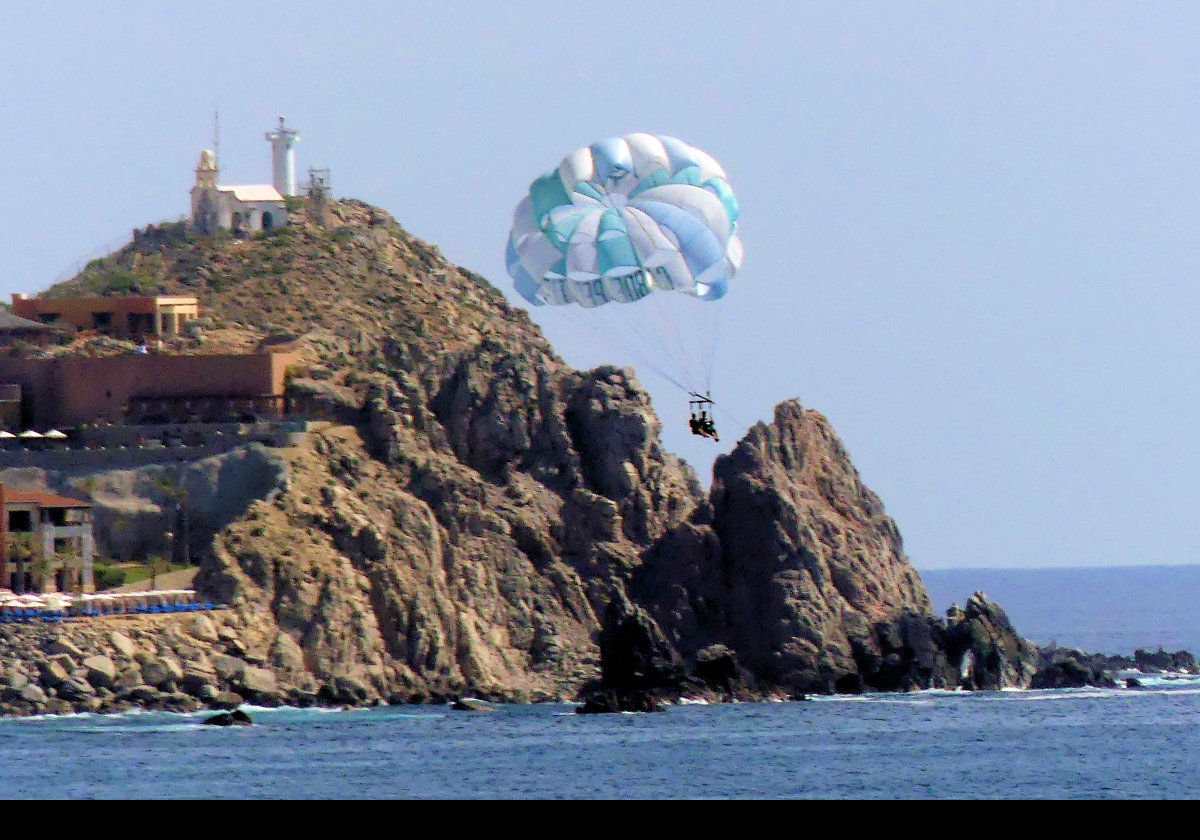 Parasailing in cabo san lucas.  