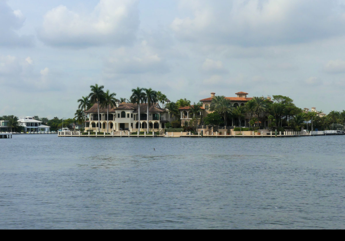 The first water side mansions.  There will be a few here!