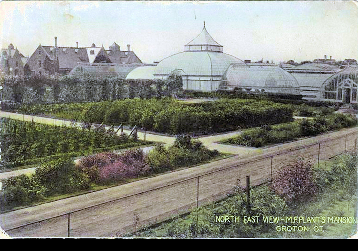 A postcard of Morton Freeman Plant's mansion, Branford House, taken around 1907-1915