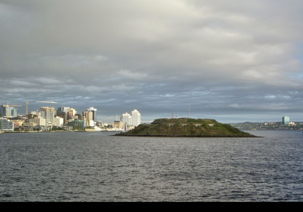 Georges Island with the city beyond.