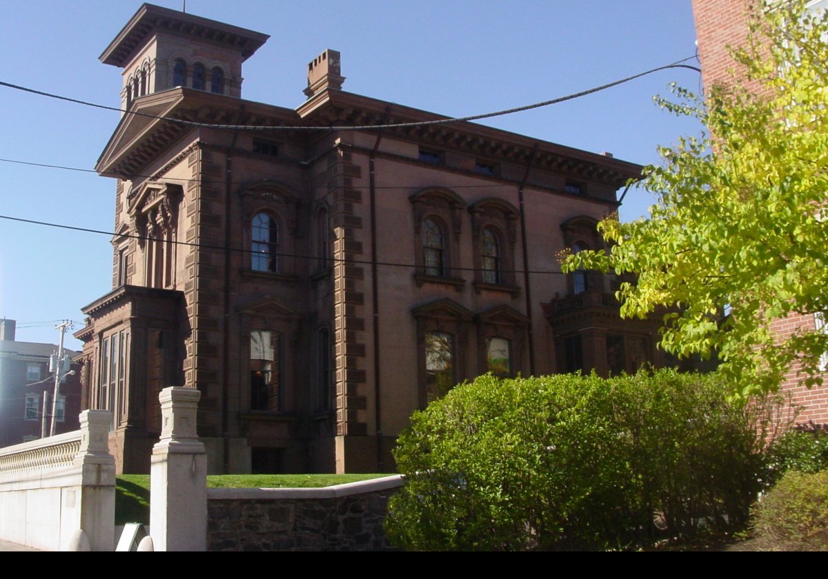 The Victoria Mansion, or Morse-Libby Mansion, was completed in 1860 for Ruggles Sylvester Morse in the Italianate style. It is remarkably complete, with more than 90% of the original contents, and is very little altered from the original Henry Austin design. Austin also designed many buildings at Yale, but the Victoria Mansion is generally regarded as his masterpiece.