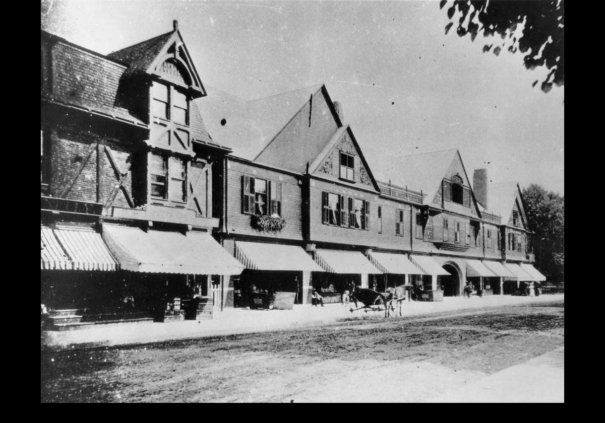 The exterior of the Newport Casino as it looked in 1880.