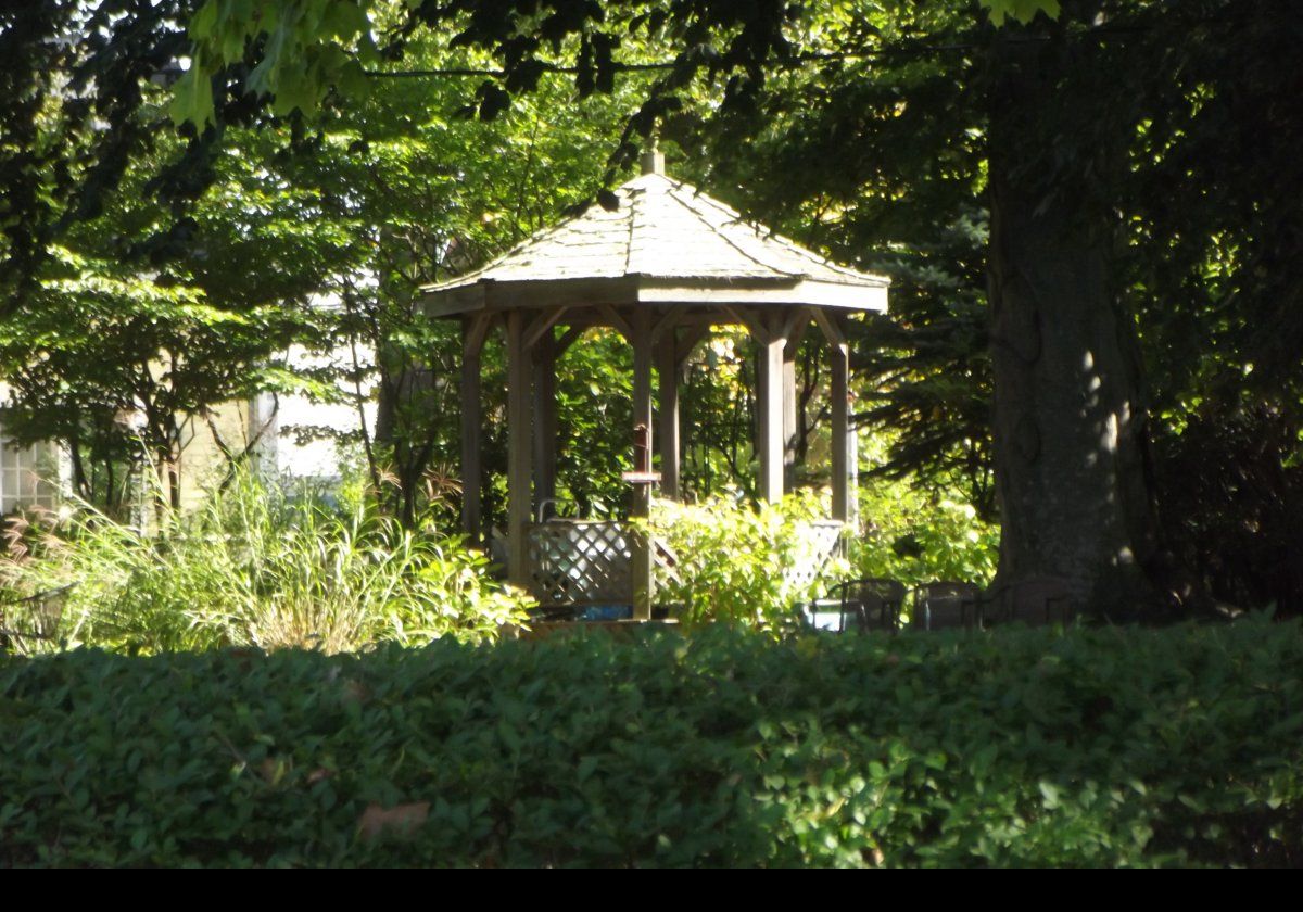 The delightful gazebo in the grounds of the Stella Maris Inn.